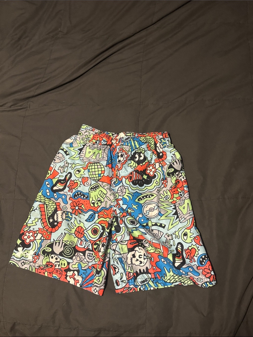 Under Armour Boys Multicolor Graphic Swim Trunks